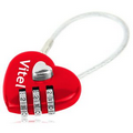 Metal Body 3 Digit Heart Shaed Padlock